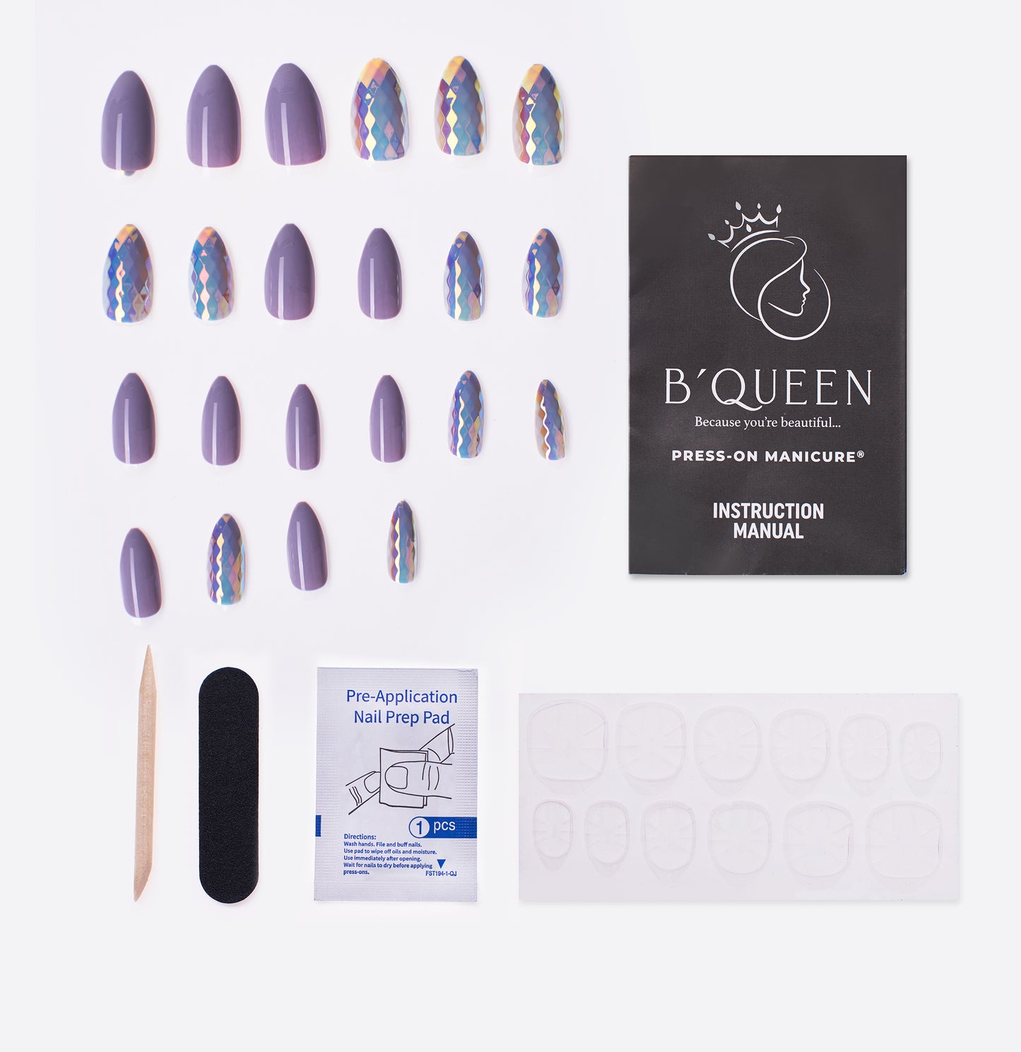 Fancy Nails – Holographic Blue Grey