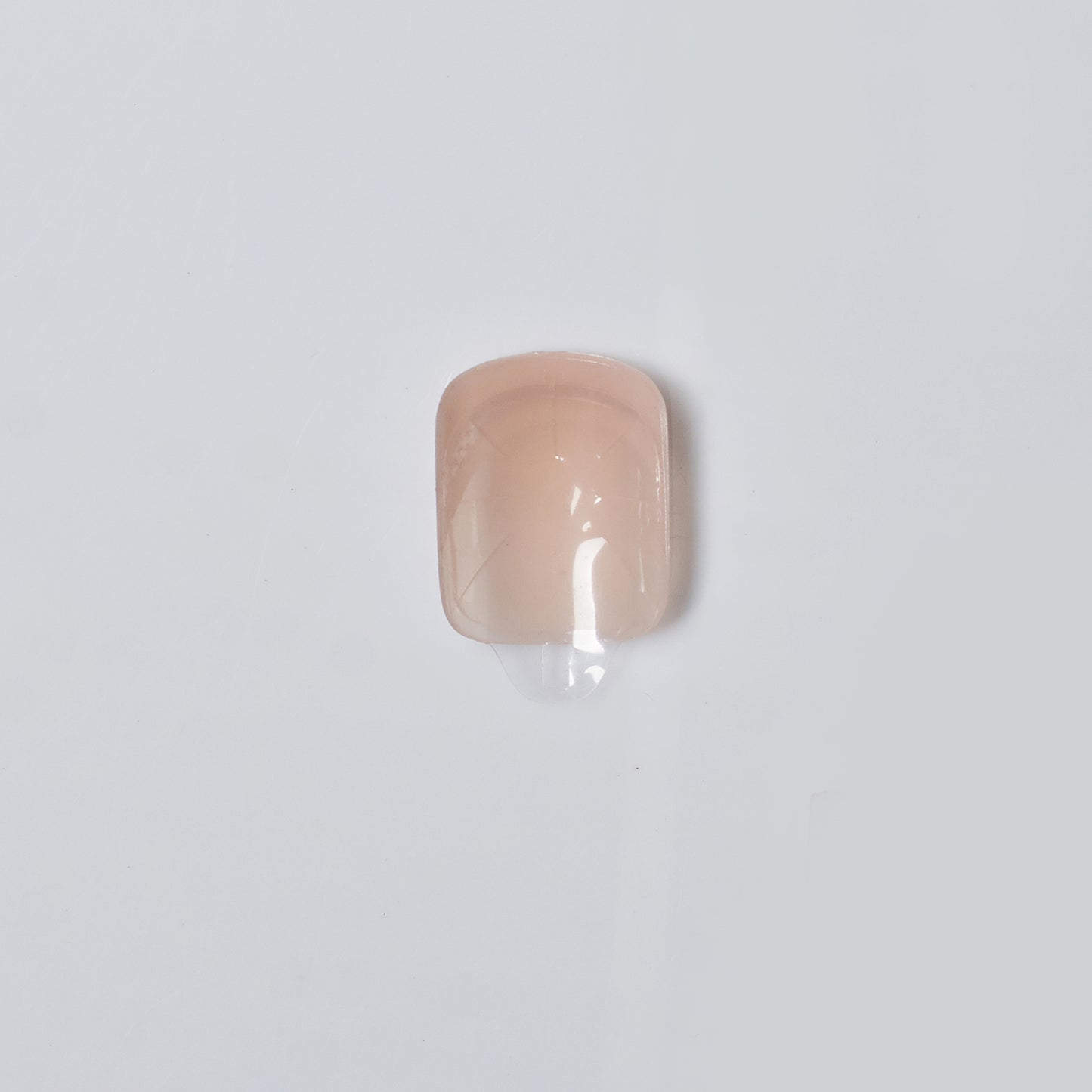 French Nails – Cream with Silver Glitter